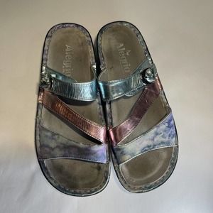 Alegria Colette Impressionista Sandals Size 37 Slip On Pastel Comfort